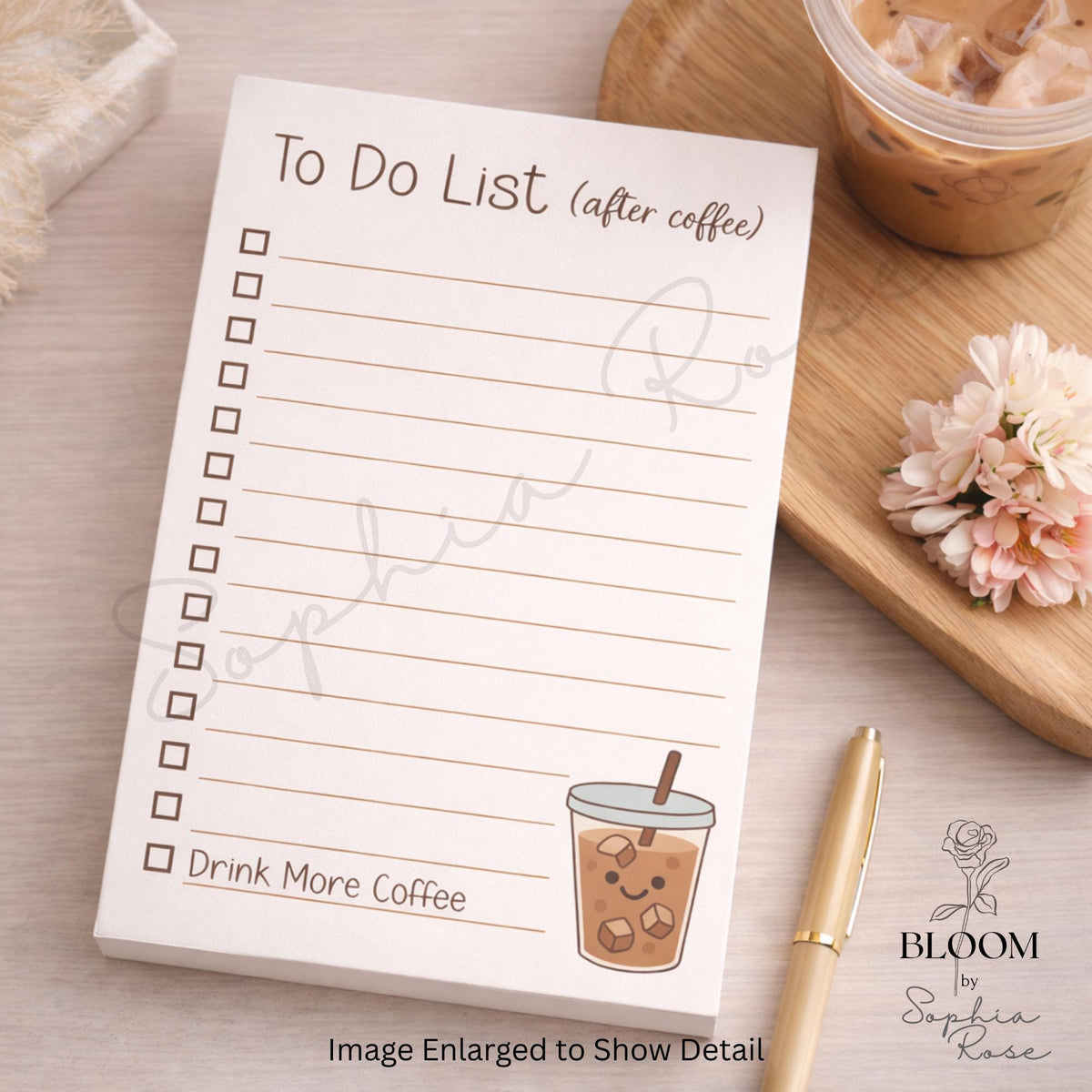 Coffee Lover To Do List Notepad | 5x7 Funny Desk Pad — photo 2