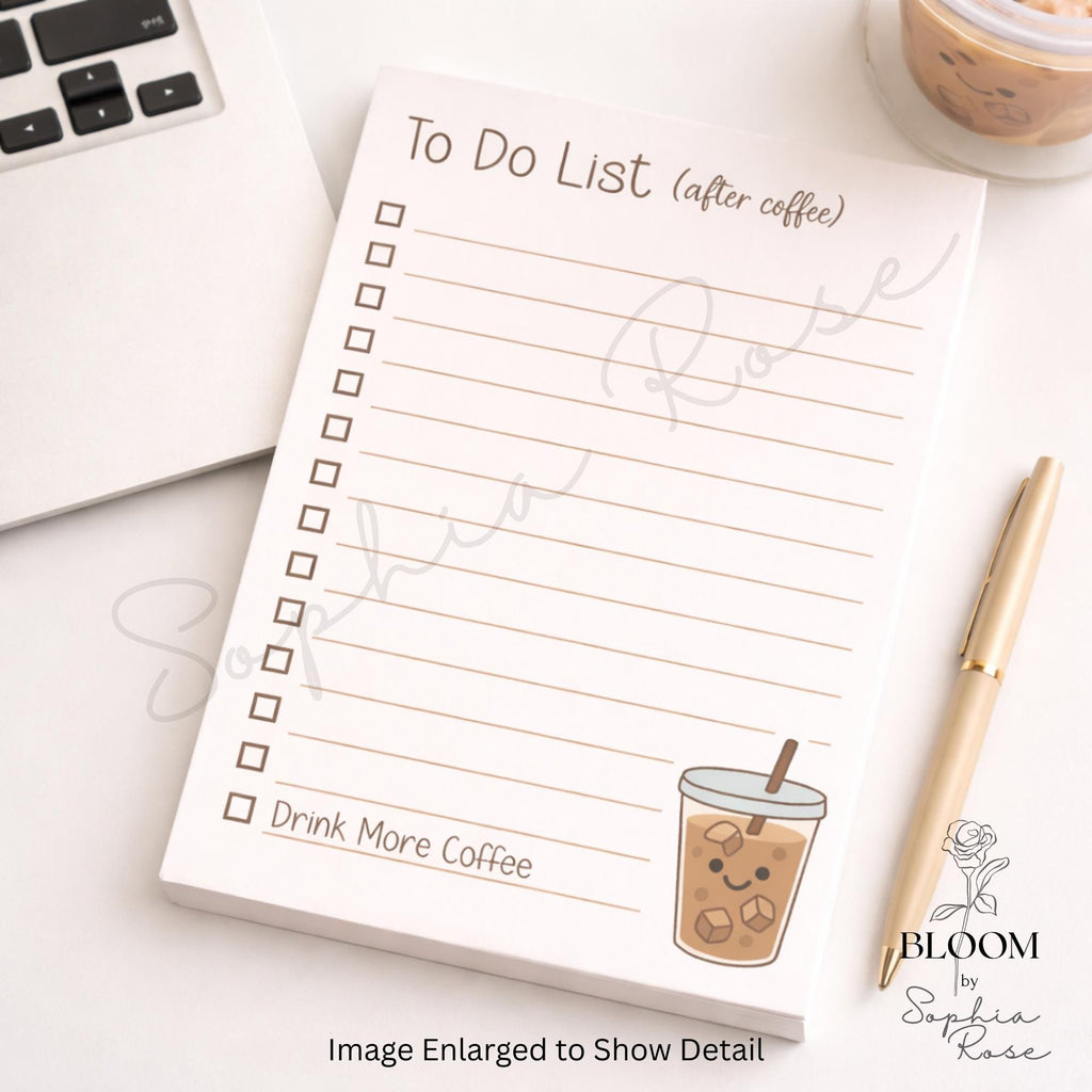 Coffee Lover To Do List Notepad | 5x7 Funny Desk Pad — photo 4