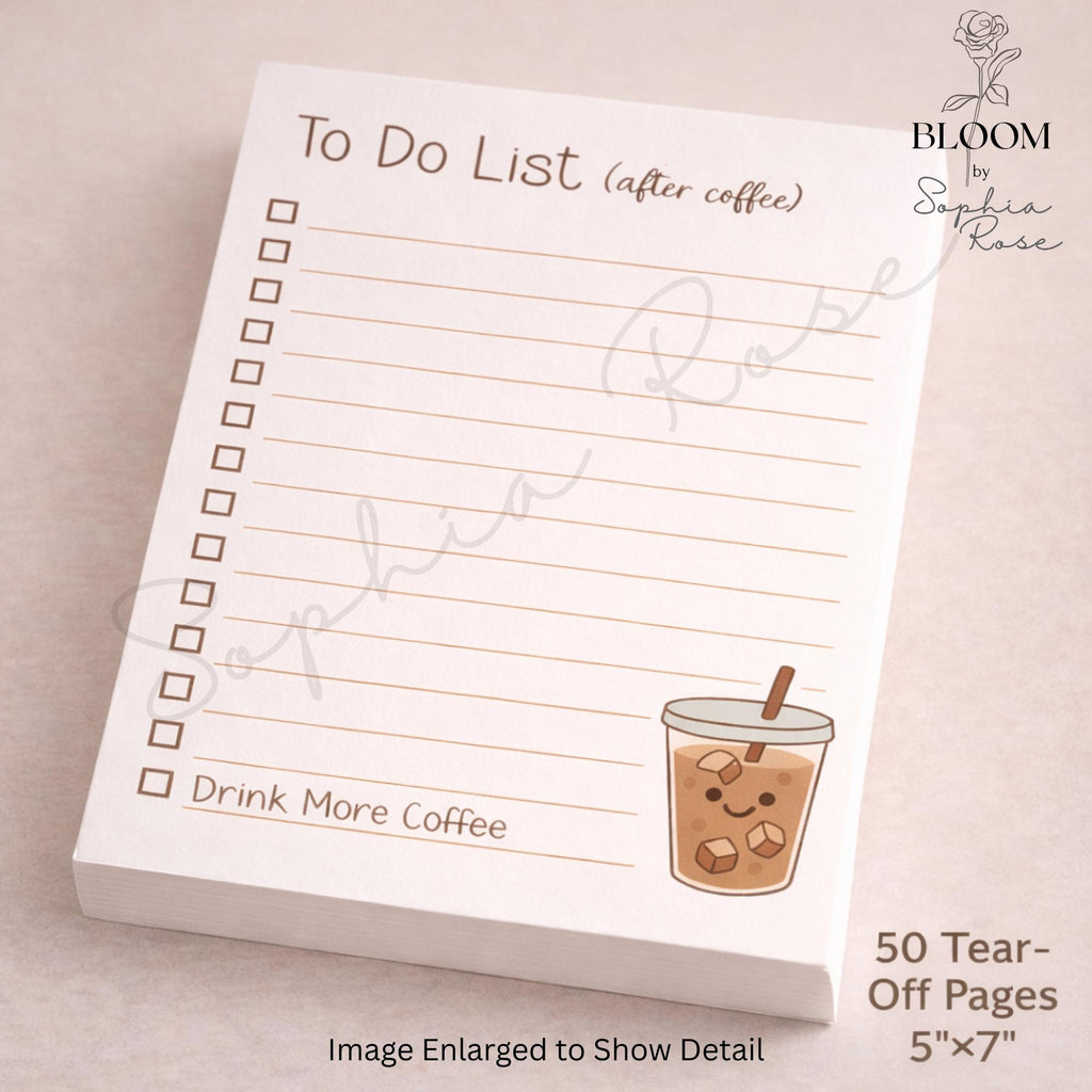 Coffee Lover To Do List Notepad | 5x7 Funny Desk Pad — photo 5