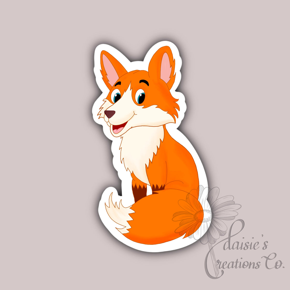 Charming Fox Sticker: Playful Foxy Vinyl Decal — photo 3