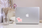 Cute Pink Pig Sticker: Farmhouse Animal Decal — photo 4
