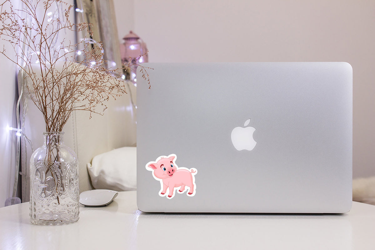 Cute Pink Pig Sticker: Farmhouse Animal Decal — photo 4