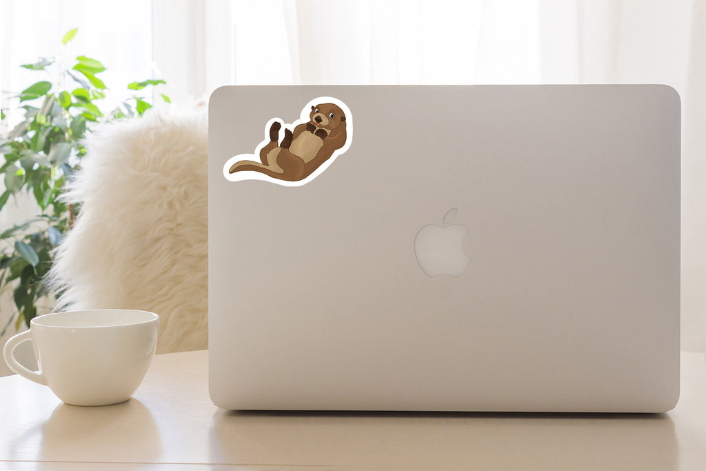Playful Otter Sticker: Irresistibly Adorable Vinyl Decal — photo 2