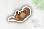 Playful Otter Sticker: Irresistibly Adorable Vinyl Decal — photo 1