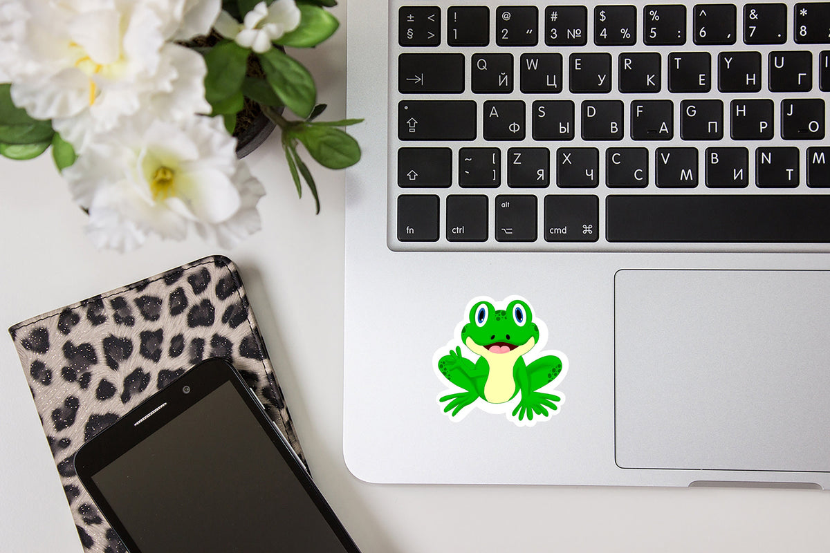 Frog Sticker: Adorable Amphibian Vinyl Decal — photo 4