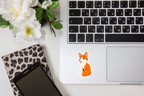 Charming Fox Sticker: Playful Foxy Vinyl Decal — photo 2