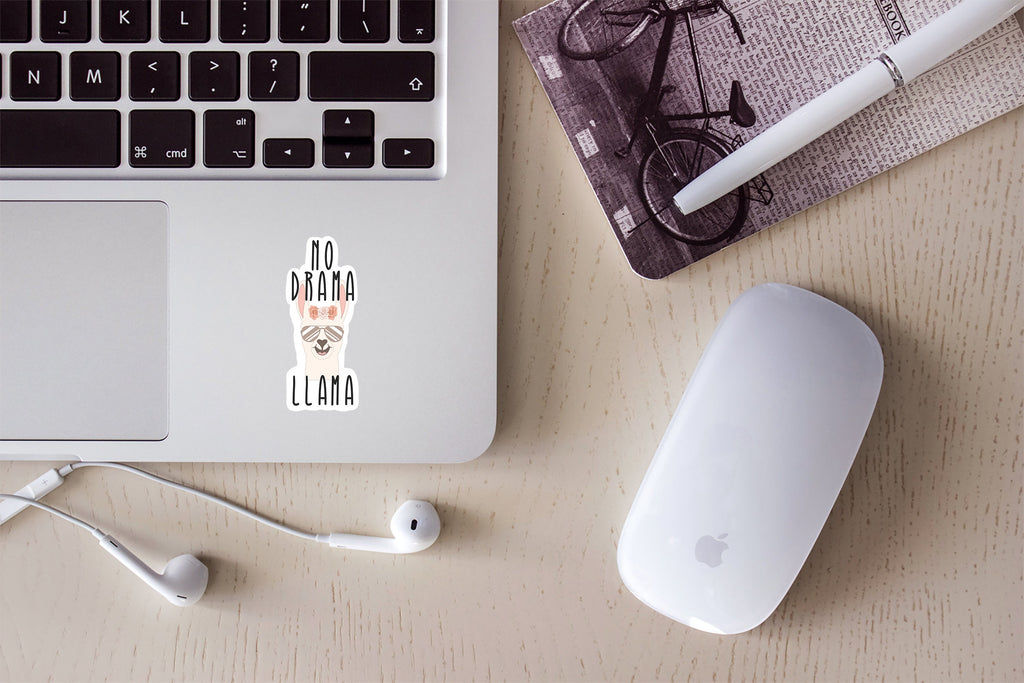 No Drama Llama Sticker | Laptop Decal, Vinyl Sticker — photo 2