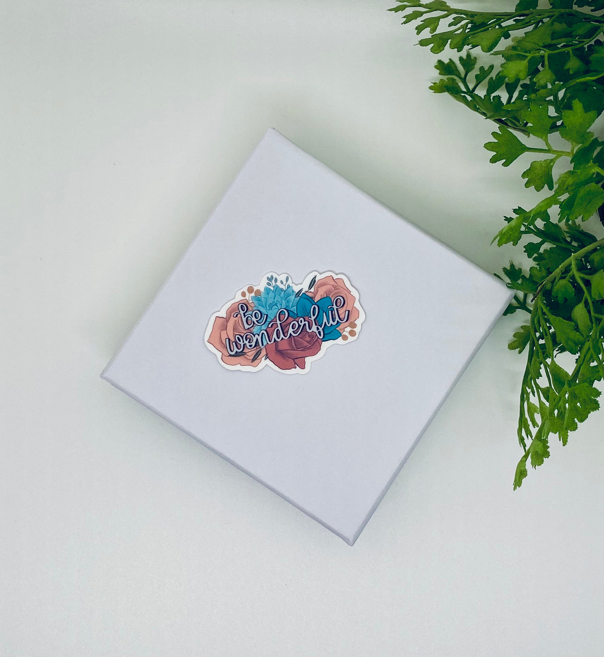 Be Wonderful Floral Sticker | Matte Laminated Vinyl Decal — photo 3