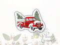 Vintage Christmas Truck Sticker | Vinyl Decal — photo 1