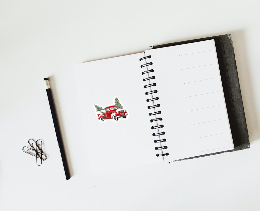 Vintage Christmas Truck Sticker | Vinyl Decal — photo 2