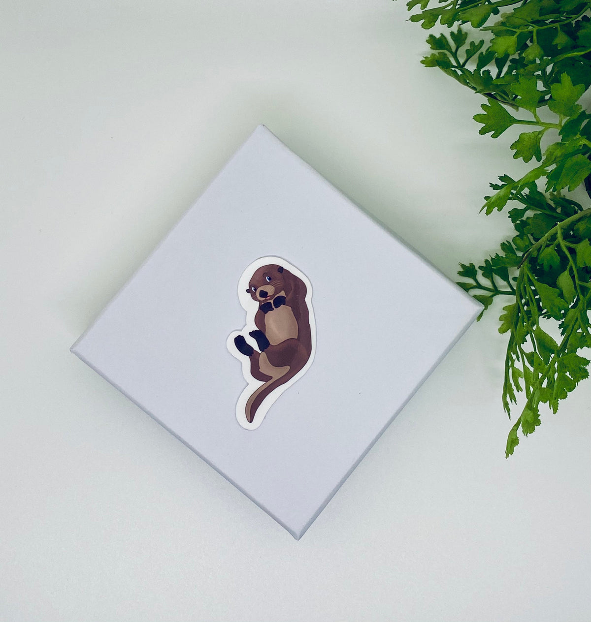 Playful Otter Sticker: Irresistibly Adorable Vinyl Decal — photo 3