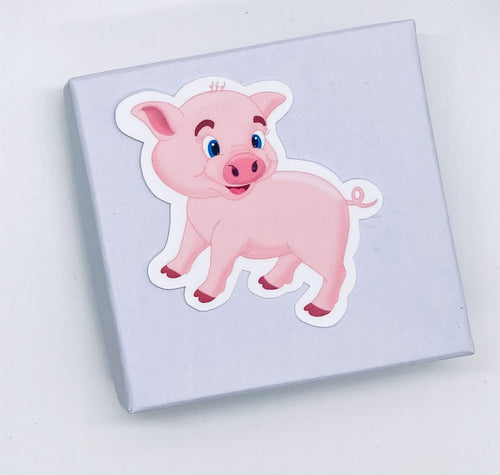 Cute Pink Pig Sticker: Farmhouse Animal Decal — photo 2