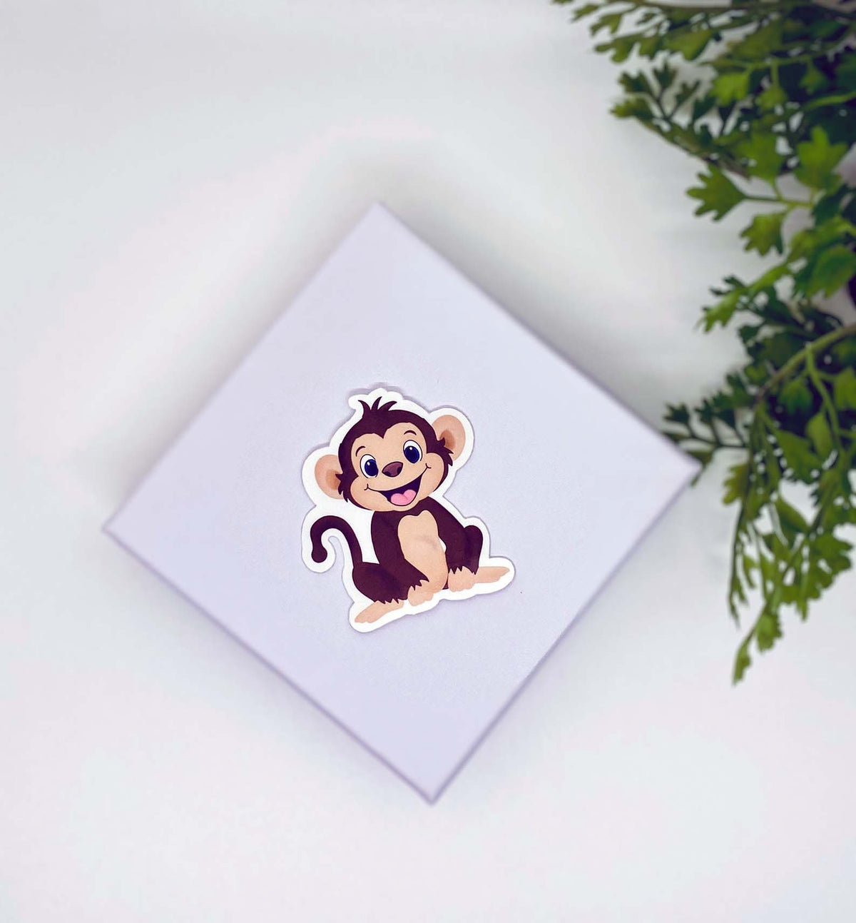Cute Monkey Vinyl Sticker: Hand-Drawn Animal Decal — photo 3