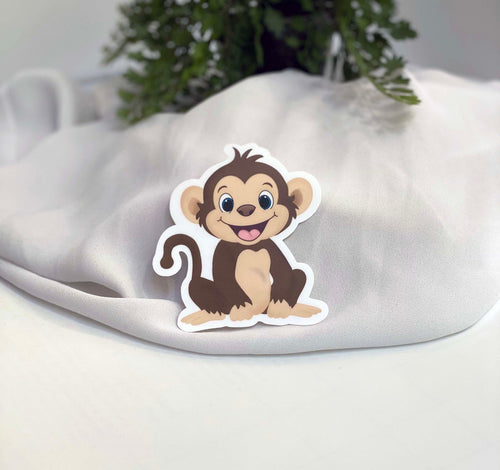 Cute Monkey Vinyl Sticker: Hand-Drawn Animal Decal — photo 1