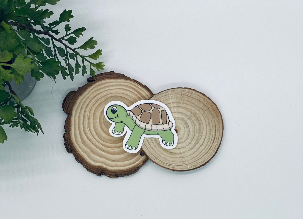 Cute Turtle Vinyl Sticker: Aquatic Animal Decal — photo 1