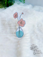 Floral Vase Sticker | Matte-Laminated Vinyl Decal — photo 2