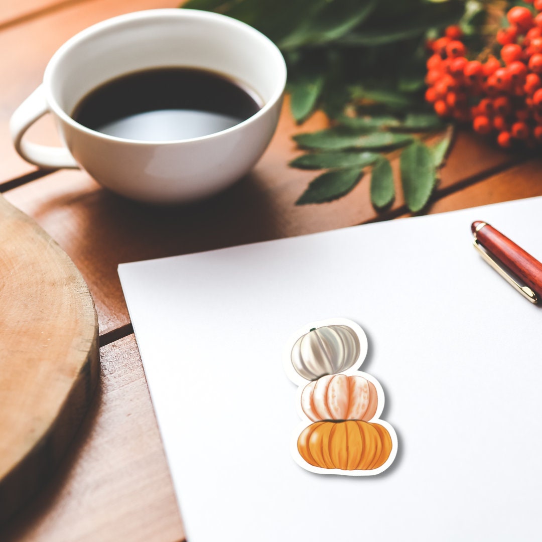 Pumpkin Stack Sticker | Fall Decor Decal — photo 3