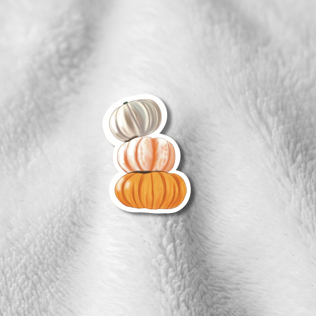 Pumpkin Stack Sticker | Fall Decor Decal — photo 1