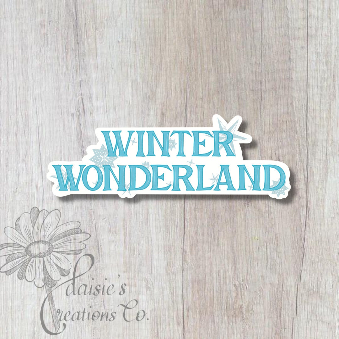 Winter Wonderland Sticker | Blue Snowflake Vinyl Decal — photo 1