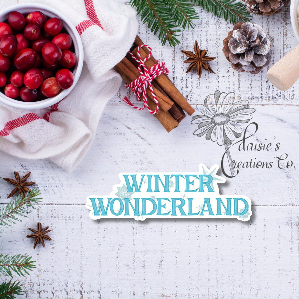 Winter Wonderland Sticker | Blue Snowflake Vinyl Decal — photo 2