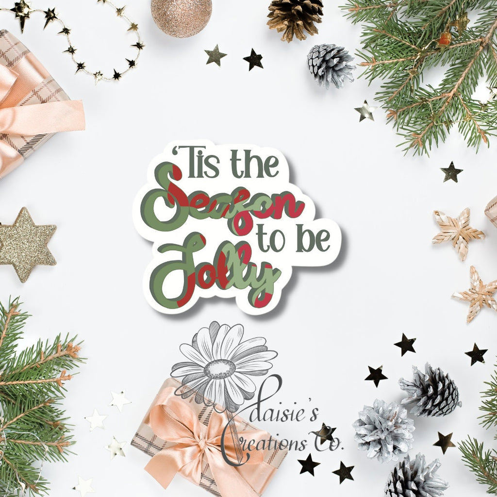 Tis the Season to be Jolly Christmas Sticker | Holiday Vinyl Decal — photo 3