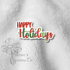 Happy Holidays Sticker | Festive Red and Green Vinyl Decal — photo 1