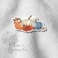 Pumpkin Trio Sticker, Colorful Fall Decal — photo 1