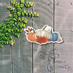 Pumpkin Trio Sticker, Colorful Fall Decal — photo 3