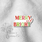 Merry and Bright Christmas Sticker | Holiday Vinyl Decal — photo 1