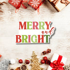 Merry and Bright Christmas Sticker | Holiday Vinyl Decal — photo 2