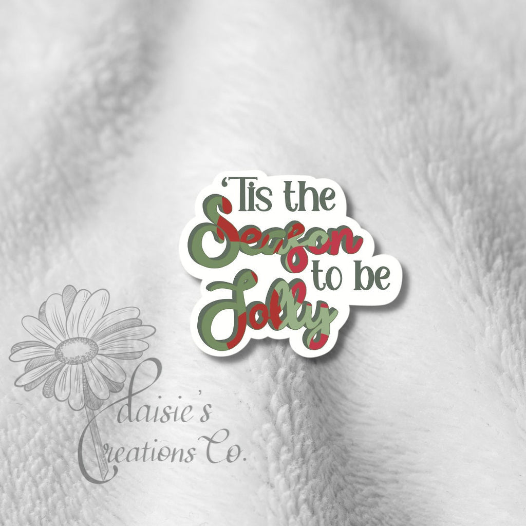 Tis the Season to be Jolly Christmas Sticker | Holiday Vinyl Decal — photo 1