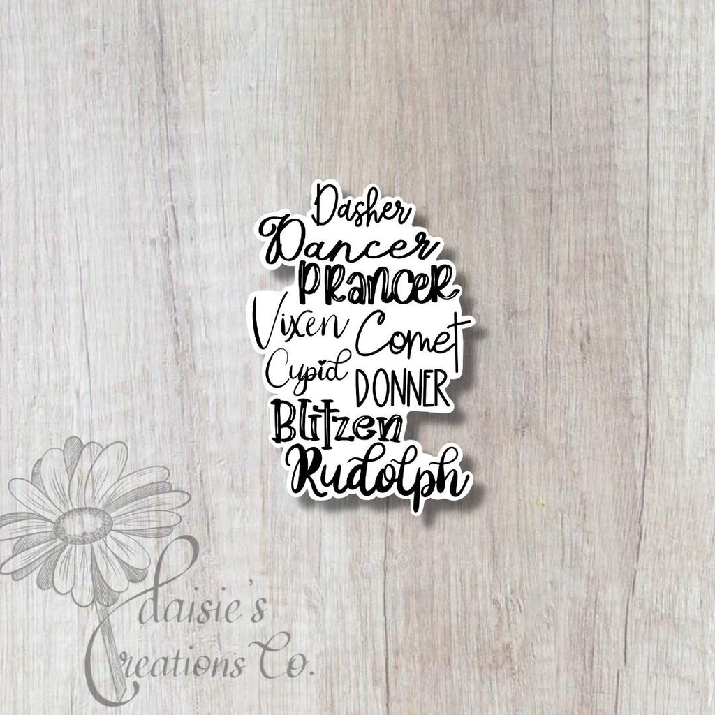 Reindeer Names Vinyl Sticker | Rudolph and Team — photo 2