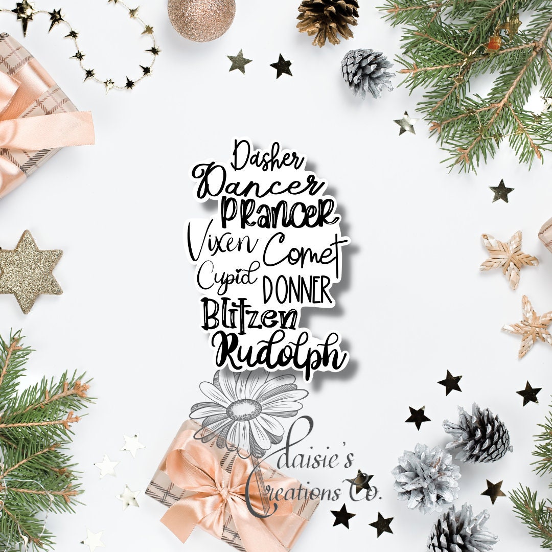 Reindeer Names Vinyl Sticker | Rudolph and Team — photo 3