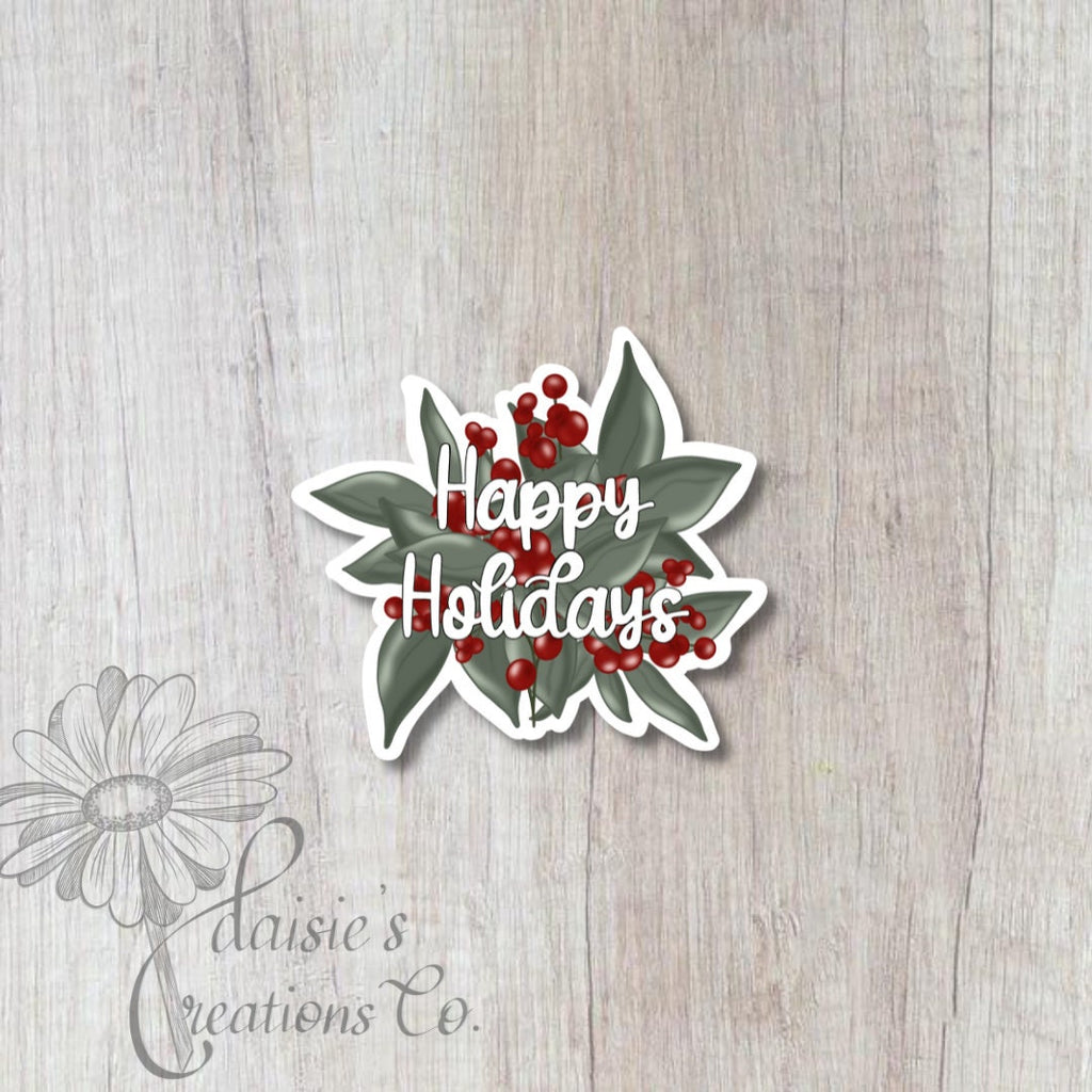 Happy Holidays Sticker | Mistletoe Vinyl Decal — photo 2