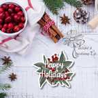 Happy Holidays Sticker | Mistletoe Vinyl Decal — photo 3