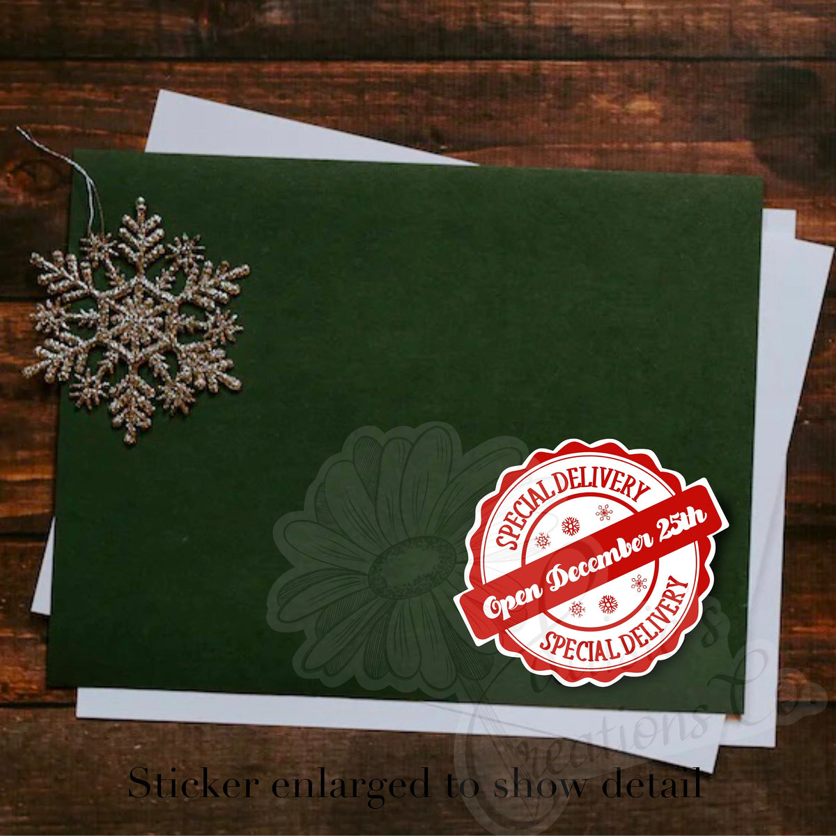 Special Delivery Christmas Sticker - Open December 25th Vinyl Decal — photo 3