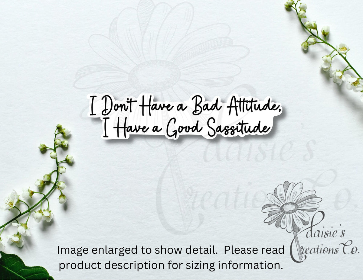 I don't have a bad attitude, I have a good sassitude — photo 1