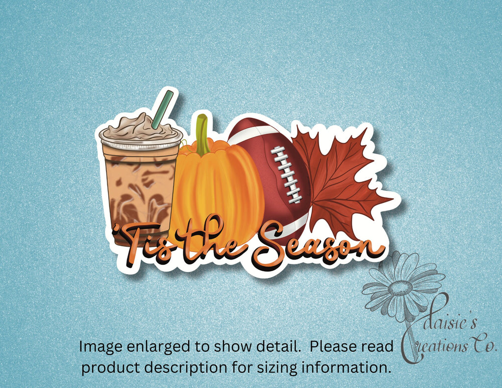 Tis the Season, Fall Sticker | Iced Coffee | Football | Autumn Leaf | Pumpkin — photo 5
