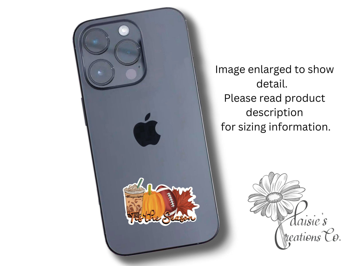 Tis the Season, Fall Sticker | Iced Coffee | Football | Autumn Leaf | Pumpkin — photo 3