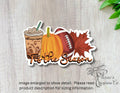Tis the Season, Fall Sticker | Iced Coffee | Football | Autumn Leaf | Pumpkin — photo 1