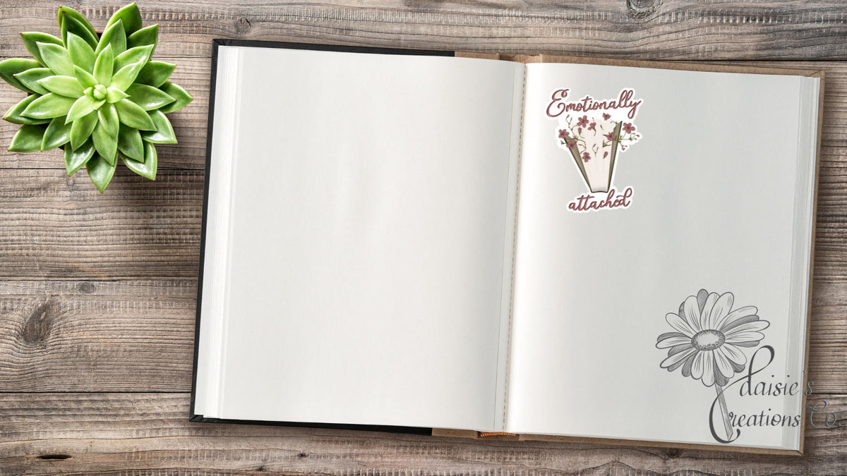 Emotionally Attached Book Sticker | Vinyl Decal — photo 4
