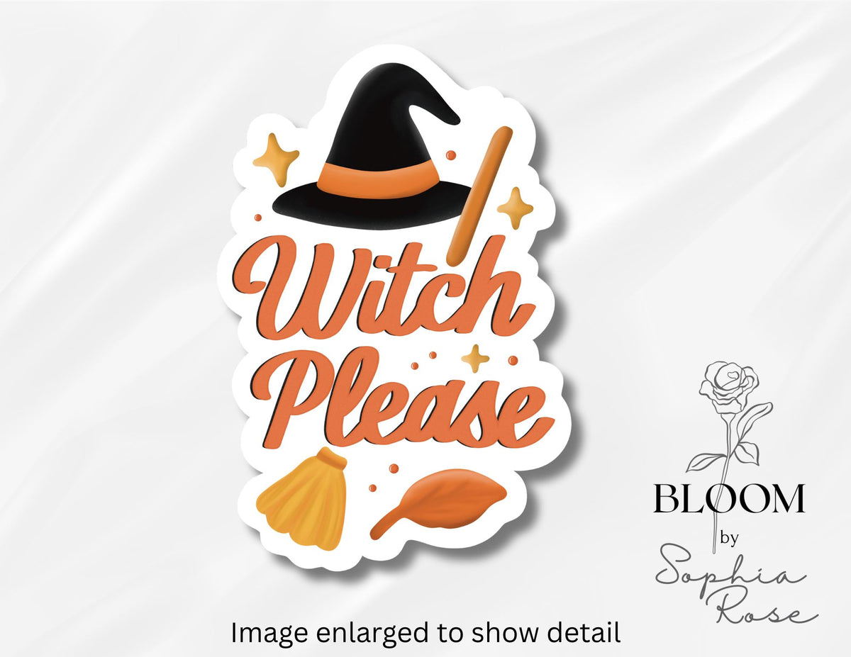 Cozy Fall Ghost and Witch Stickers | Autumn Vinyl Decals — photo 6