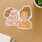 Hot Mess Energy Sticker: Funny Waterproof Vinyl Decal — photo 2