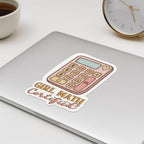 Girl Math Certified Sticker: Funny Pink Calculator, Laptop Decal — photo 2