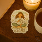 Mindfulness Vinyl Sticker: Chasing Calm, Not Chaos - Laptop, Water Bottle, Journal — photo 2