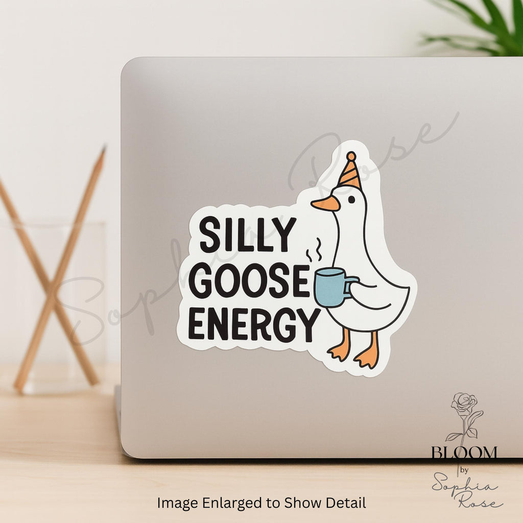 Silly Goose Energy Sticker: Laptop Water Bottle Vinyl Decal — photo 1
