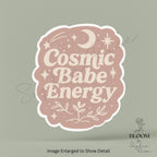 Cosmic Babe Energy Sticker: Retro Celestial Vinyl Decal — photo 2