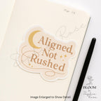 Aligned, Not Rushed – Mindful Celestial Sticker, Affirmation Sticker — photo 2