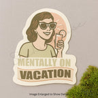 Mentally on Vacation Retro Vinyl Sticker: Summer Laptop Decal — photo 3