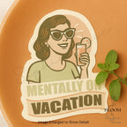 Mentally on Vacation Retro Vinyl Sticker: Summer Laptop Decal — photo 2